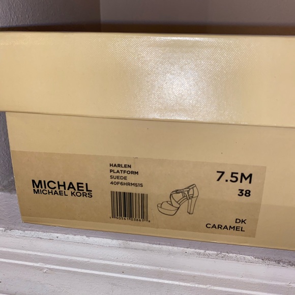 Michael Kors Harlen Platform Suede Heels - Picture 10 of 11